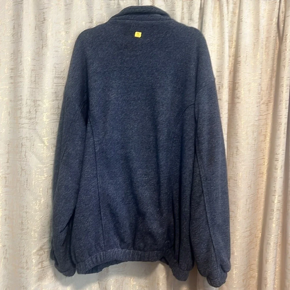 Good Peeza Fleece Full Zip Jacket Men's 2XL Blue Gold Hardware Russia RN90544